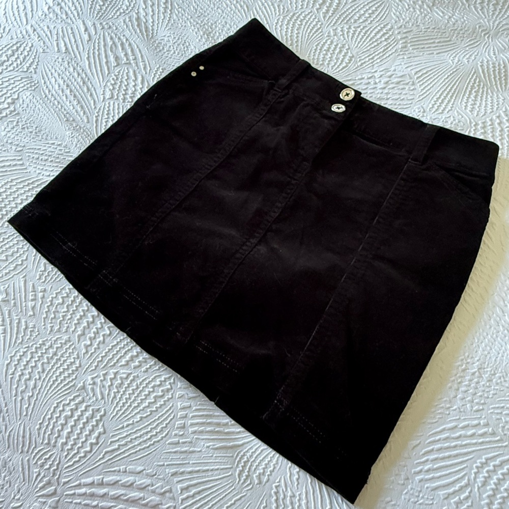 White House Black Market Black Courdory Skirt